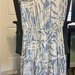 Ocean Drive Blue and White Patterned Dress